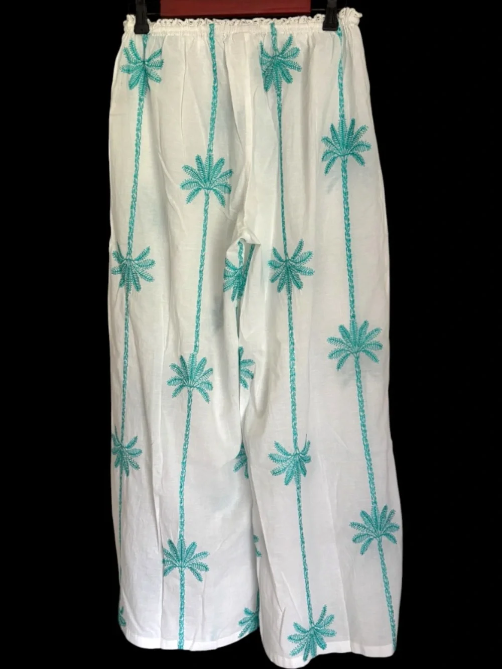 Surf Gypsy Striped Palm Embroidered Pant NWT